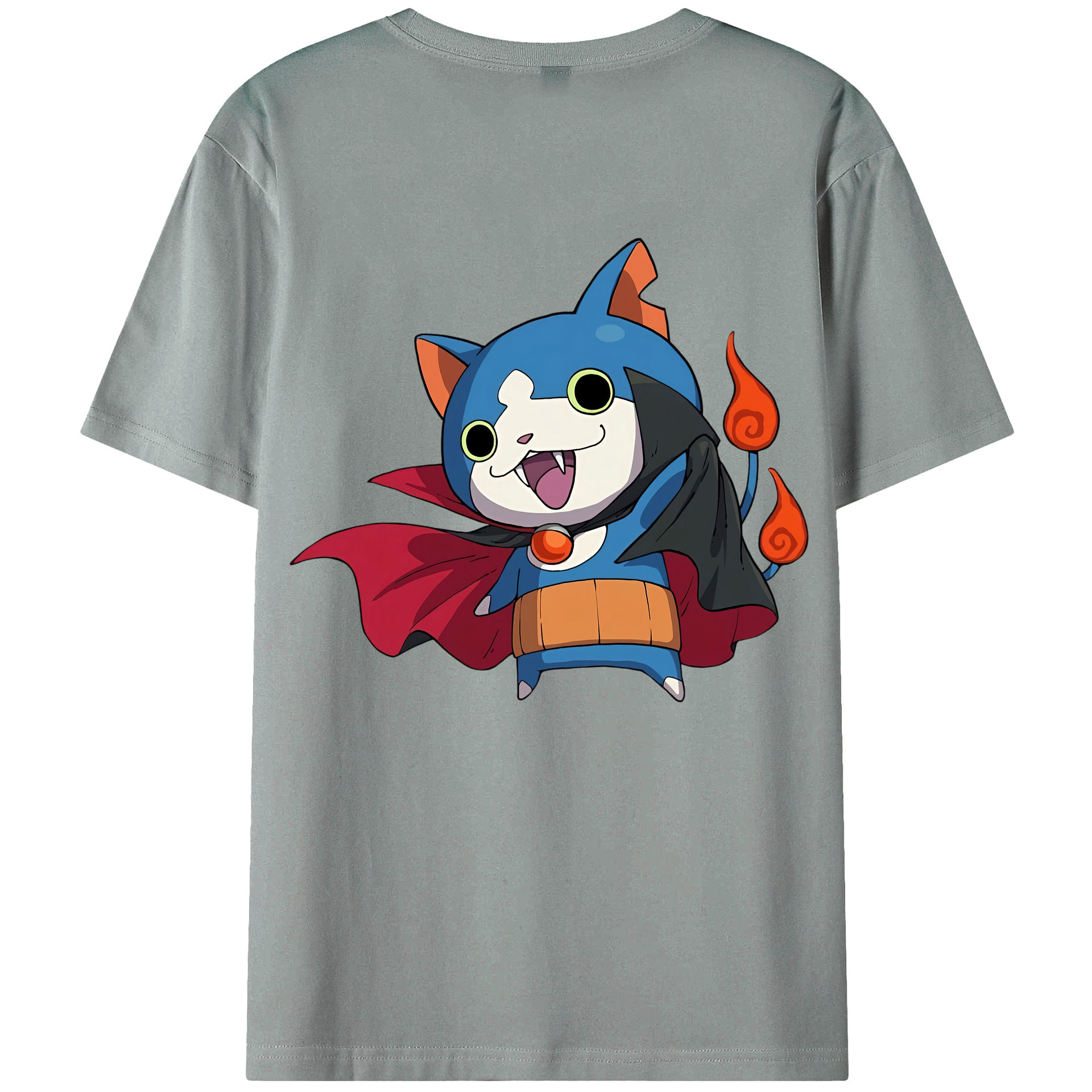 （画像用） 妖怪ウォッチ Yo-kai Watch 綿100％ メンズ半袖Tシャツ（バックプリント） 通気性